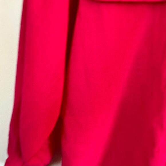 Surrey Classic Canada Wool Long Sleeve Button Front Blouse Long Sleeve Pink MED - Picture 7 of 11